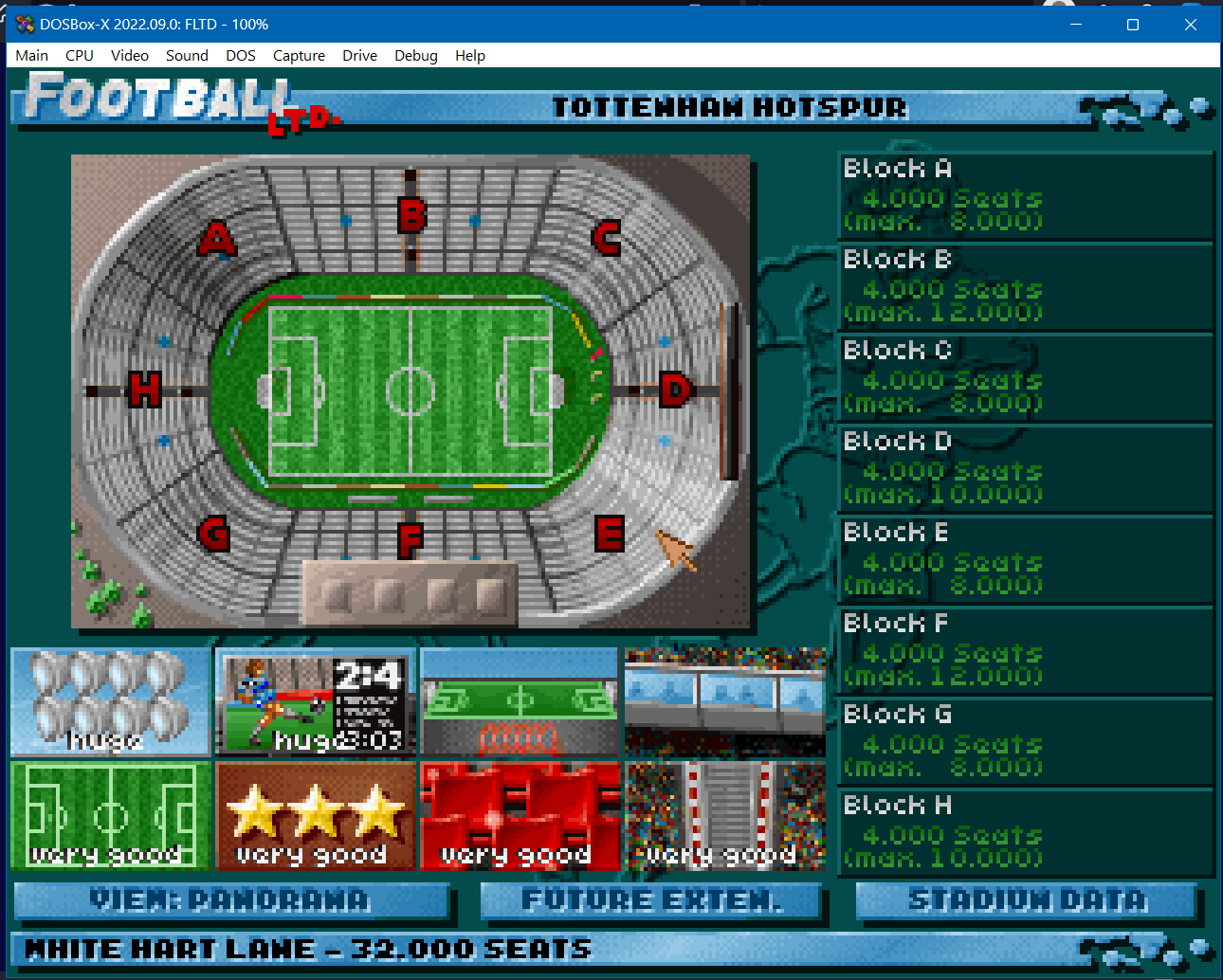 Football Limited (Bundesliga Manager Hattrick) didn't have the glitz of its rivals, but there's a massive amount of detail and micromanagement across the whole game — and this extends to how you upgrade your stadium — although we'd seen most of the same features presented differently in the first Premier Manager a few years earlier