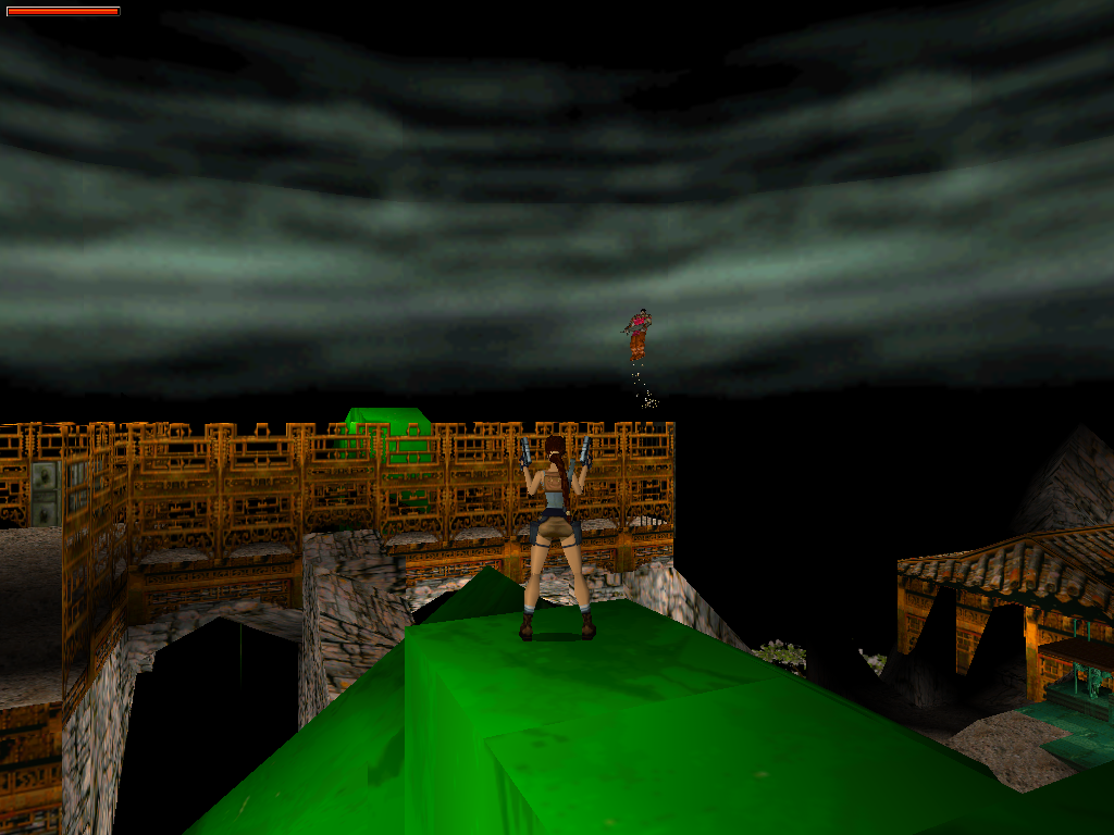 Tomb Raider 2 floating islands flying bad guy screenshot Tomb Raider 2 floating islands flying bad guy screenshot