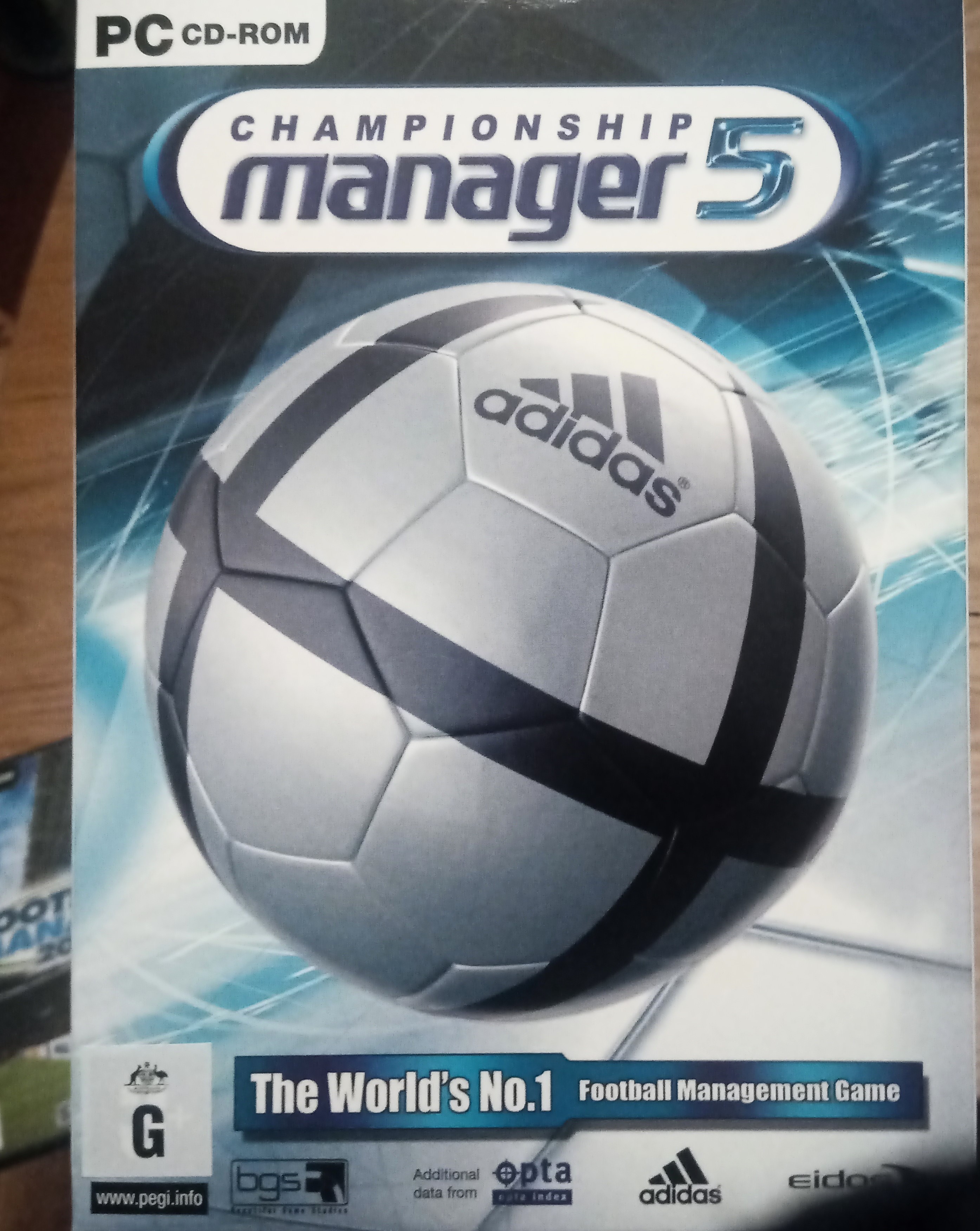 Championship Manager 5 front cover. This was the *publisher's* continuation of the Championship Manager series.